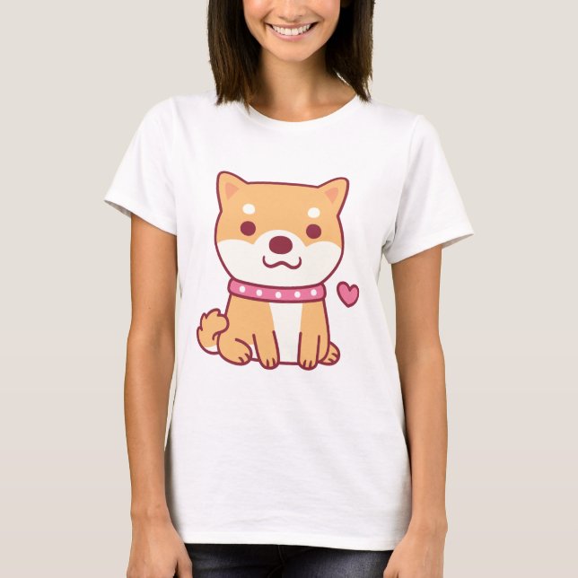 Camiseta Cute Shiba Inu Dog (Anverso)