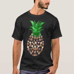 Camiseta Cute Shiba Inu Perros Pineapple Tropical Fruit Sum