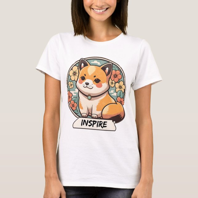 Camiseta Cute Shiba Inu Pup (Anverso)