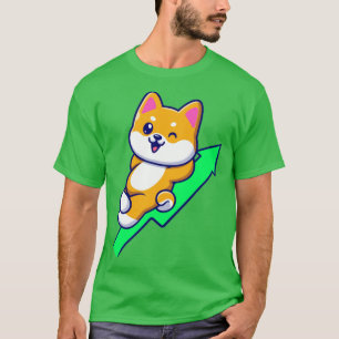 Camiseta Cute Shiba Inu Rising Graph Personalizado