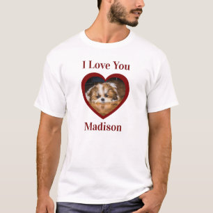 Camiseta Cute shih tzu ama corazón de San Valentín Foto per