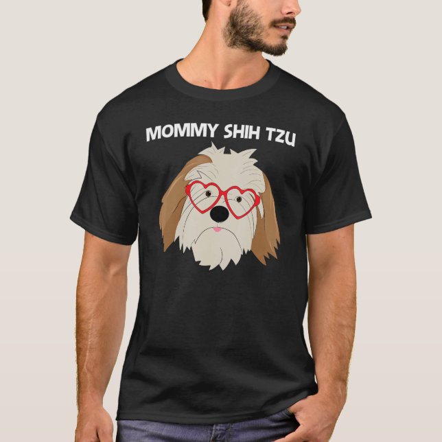 Camiseta Cute Shih Tzu Para Mujeres Mamá Toy Doggie Raza (Anverso)