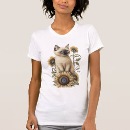 CAMISETA CUTE SIAMESE KITTEN CON ROPA AMARILLA