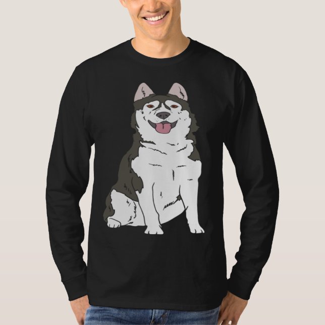 Camiseta Cute Siberian Husky dog  Husky graphics (Anverso)