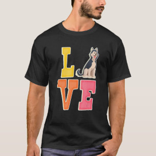 Camiseta Cute Siberian Husky Dog Love Valentine
