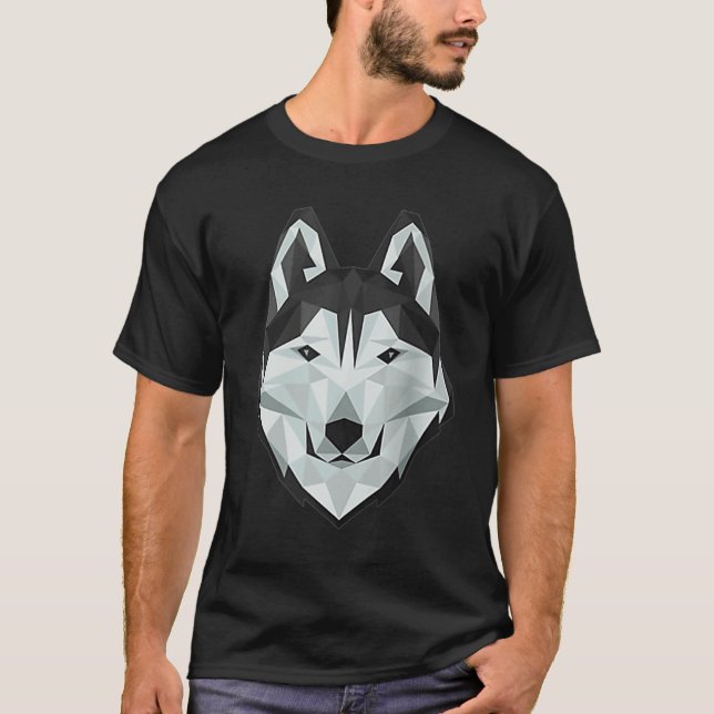 Camiseta Cute Siberian Husky Puppy Artsy Animal Wildlife Ra (Anverso)