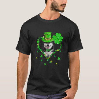 Camiseta Cute Siberian Husky Saint Patrick's Day Perros Dad