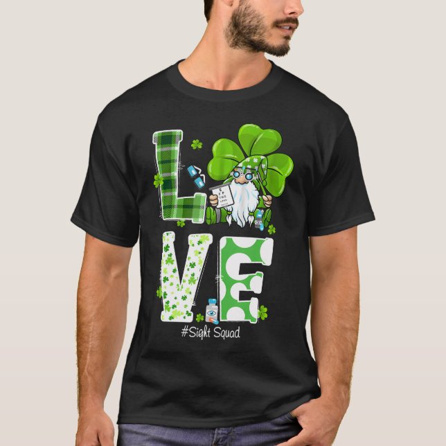 Camiseta Cute Sight Squad St Patrick's Day Gnome Optometris (Anverso)