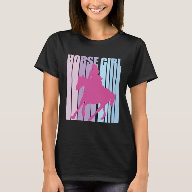 Camiseta Cute Silhouette Horseback Rider Riding Funny Horse (Anverso)