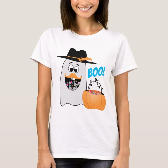 Camiseta Cute Silly Halloween Fantasma Dulce Boo (Anverso)