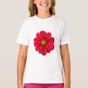 Camiseta Cute Single Flor Gráfico Marca Casual Niños