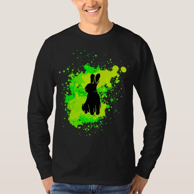 Camiseta Cute sitting rabbit with beautiful colours  for Ea (Anverso)