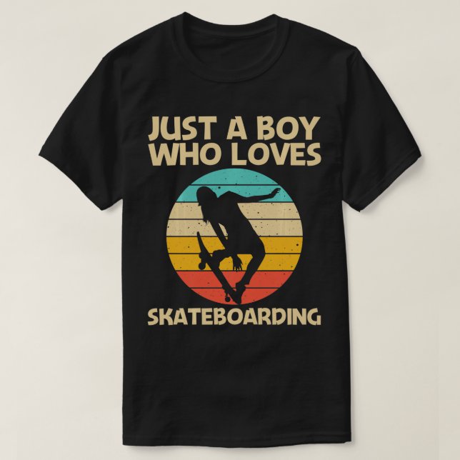 Camiseta Cute Skateboarding Art Para Niños Hombres Skateboa (Diseño del anverso)