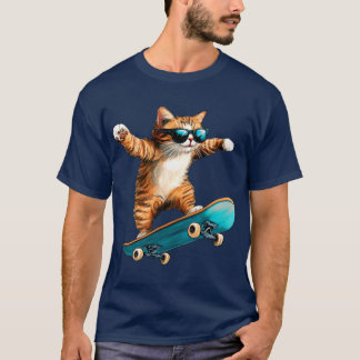 Camiseta Cute Skateboarding Cats
