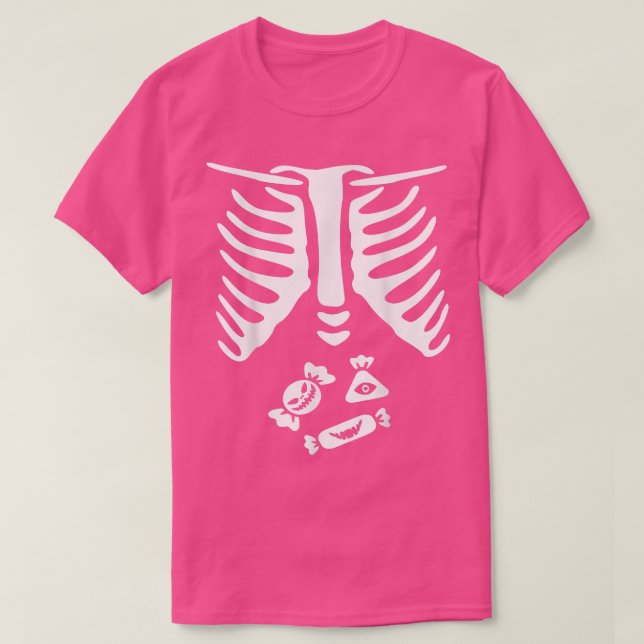 Camiseta Cute Skeleton Halloween Candy  (Diseño del anverso)