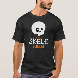 Camiseta Cute Skeleton Halloween Naranja de coincidencias f