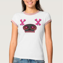 Camiseta Cute Skull con ojos de corazón