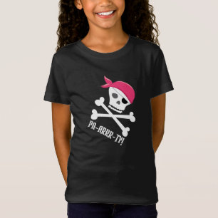 Camiseta Cute Skull Crossbone Pirate Tema Pa-arrr-ty!