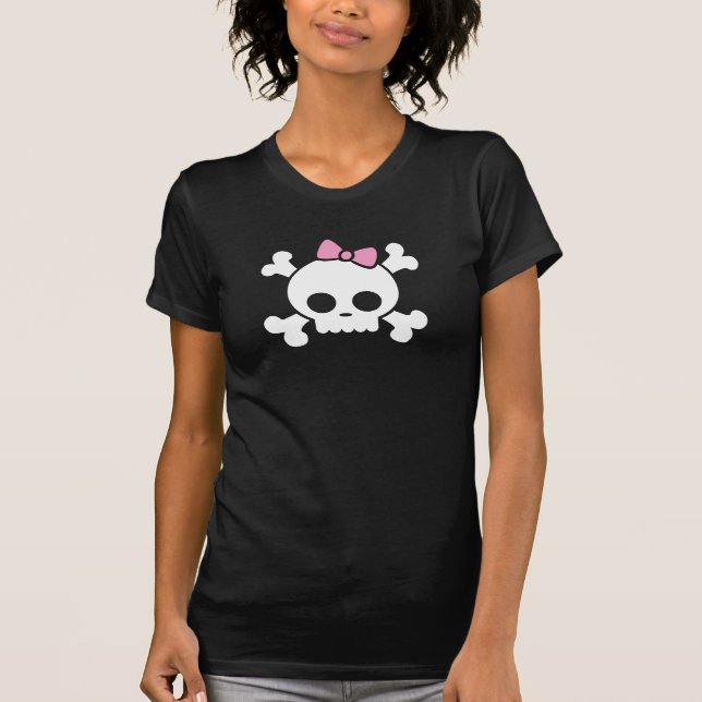 Camiseta Cute Skull Oscura (Anverso)