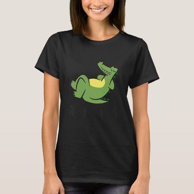 Camiseta Cute Sleeping Alligator Good At Naps  Alligator (Anverso)