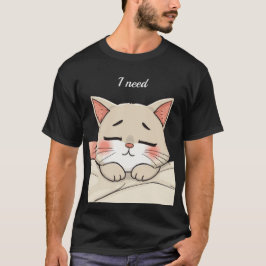 Camiseta Cute Sleeping Cat I Need a Nap Kawaii Artwork