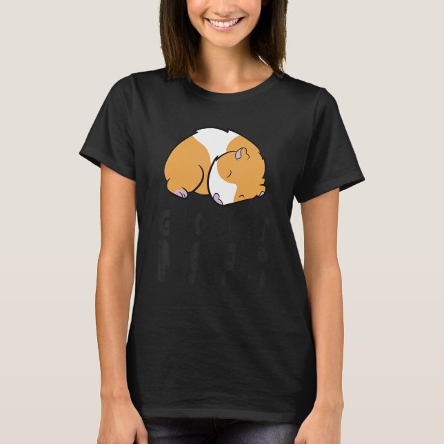 Camiseta Cute Sleeping Guinea Pig Good At Naps  Guinea Pig (Anverso)