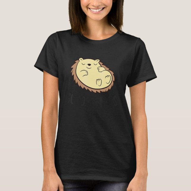 Camiseta Cute Sleeping Hedgehog Good At Naps  Hedgehog (Anverso)