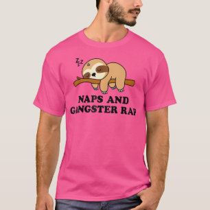 Camiseta Cute Sleeping Lazy Slots Funny Naps Y Gangster R