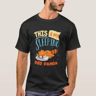 Camiseta Cute Sleeping Red Panda Gráfica Mujeres Hombres Ni