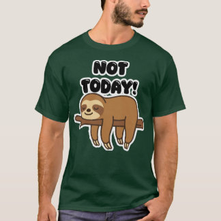 Camiseta Cute Sleeping Sloth on Branch – Lazy Day Cartoon D