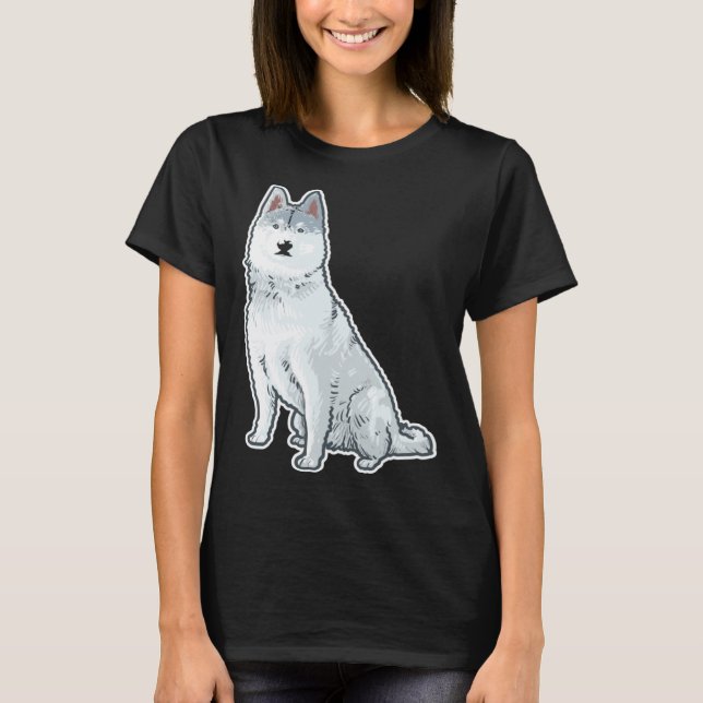Camiseta Cute Sleigh Dog Siberian Husky (Anverso)