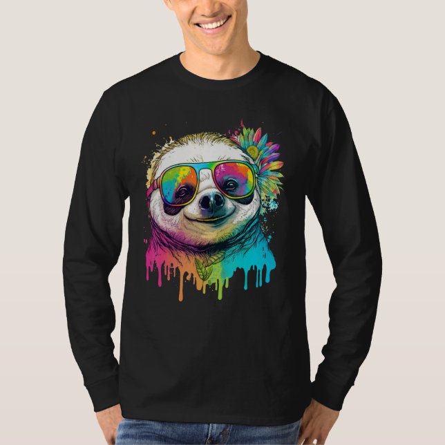 Camiseta Cute Sloth  Animal on Sloth 3 (Anverso)