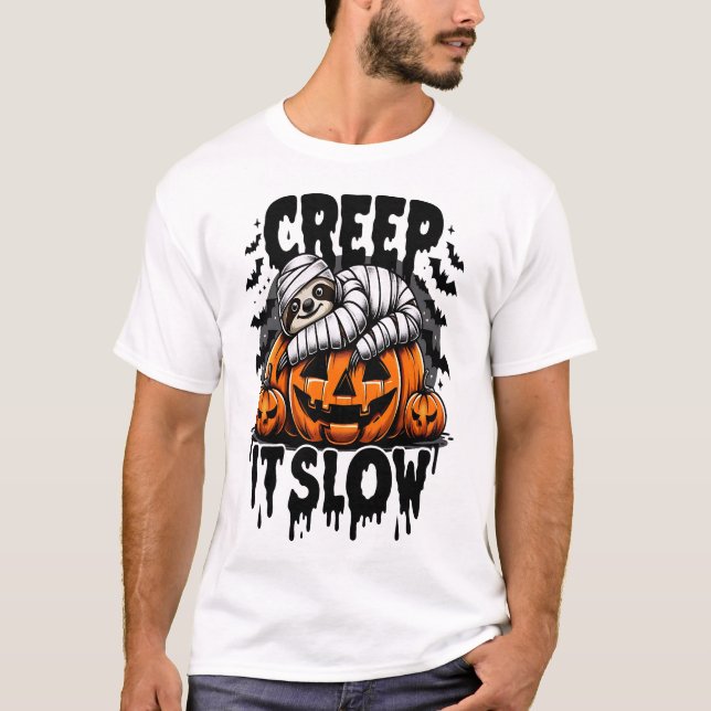 Camiseta Cute Sloth Happy Halloween (Anverso)