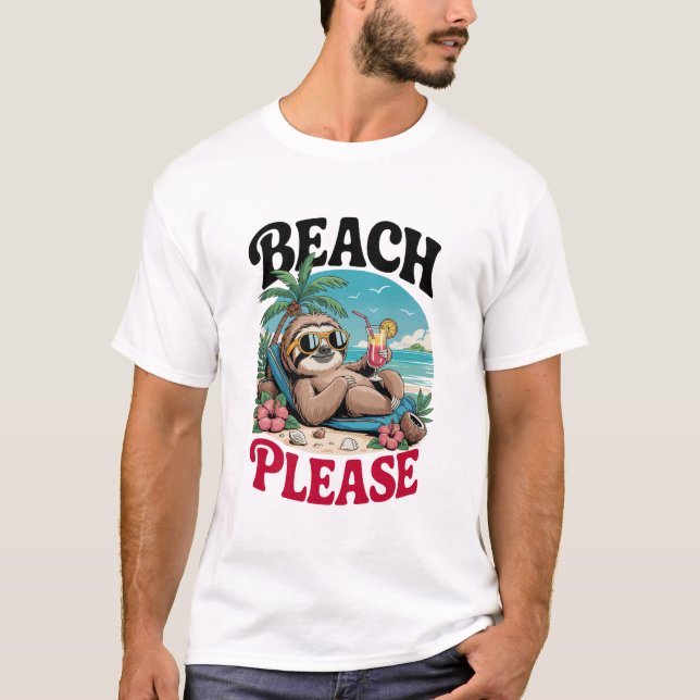Camiseta Cute Sloth Summertime (Anverso)