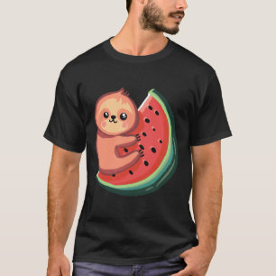 Camiseta Cute Sloth Watermelon 102