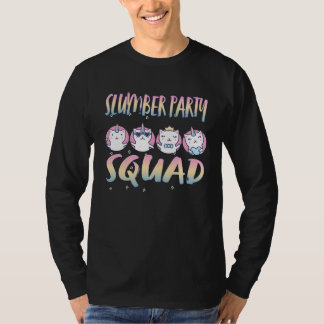 Camiseta Cute Slumber Party Squad 4 cute unicorn cats