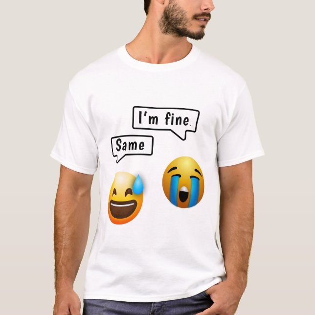 Camiseta Cute Smiley Face Emoji Men’s T-Shirt (Anverso)