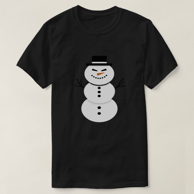 Camiseta Cute Snowman T-Shirt  (Diseño del anverso)