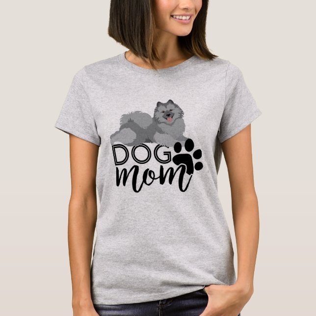 Camiseta Cute sonriente Keeshond Dog Mom (Anverso)