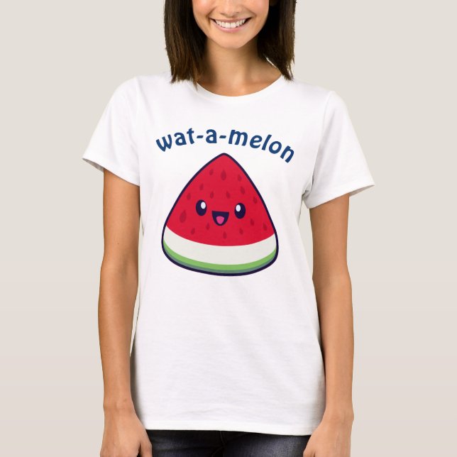 Camiseta Cute Sonriente sandía Kawaii (Anverso)