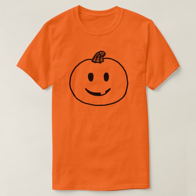 Camiseta Cute sonrisa Halloween Emoji Grupo de calabaza (Diseño del anverso)