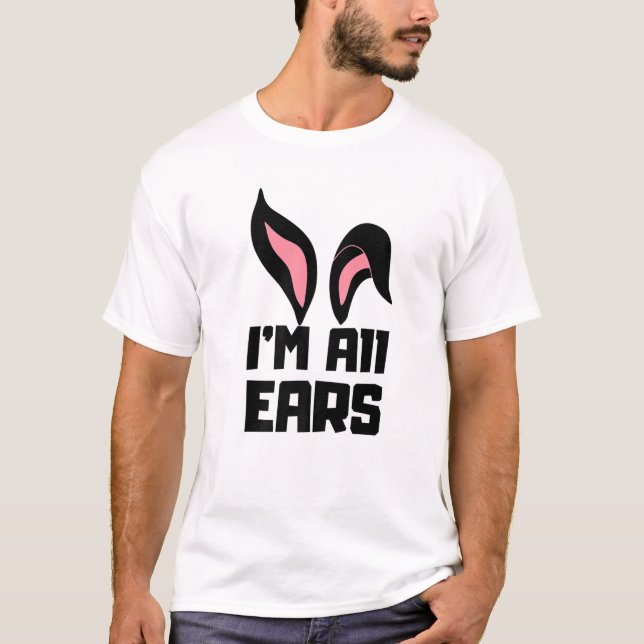 Camiseta Cute soy All Ears Bunny Funny Easter Egg Bunny | M (Anverso)