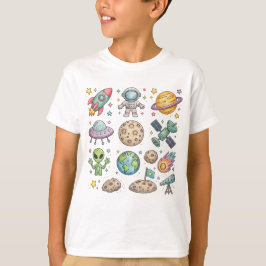 Camiseta Cute Space Adventure Kids T-Shirt