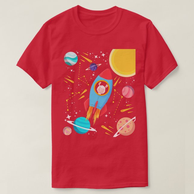 Camiseta Cute Space Llama Astronaut Alpaca  (Diseño del anverso)