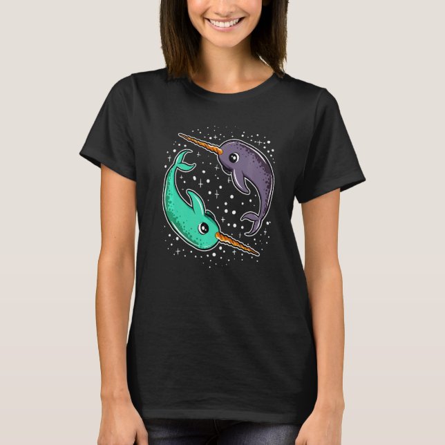 Camiseta Cute Space Narwhal Narwhal Outerspace (Anverso)