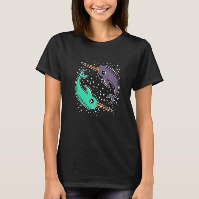 Camiseta Cute Space Narwhals Narwhal  Outerspace (Anverso)