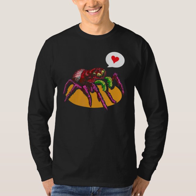 Camiseta Cute Spider Heart Spiders Web Cobweb Arachnophile (Anverso)