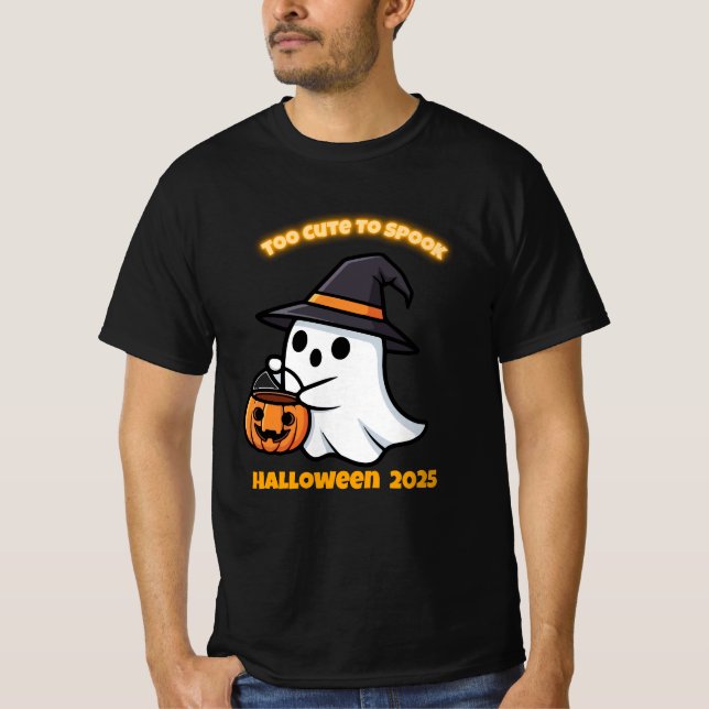 Camiseta Cute Spook | Fantasma Kawaii Minimalista  (Anverso)