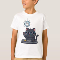 Cute Spooky Black Cat y DJ Meowgic