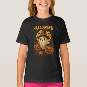 Camiseta Cute Spooky Ghost Halloween T-Shirt - Vin